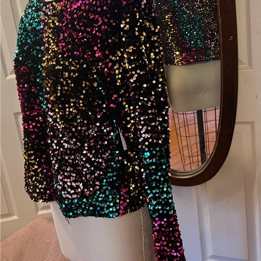 Multicolor Sequin Top